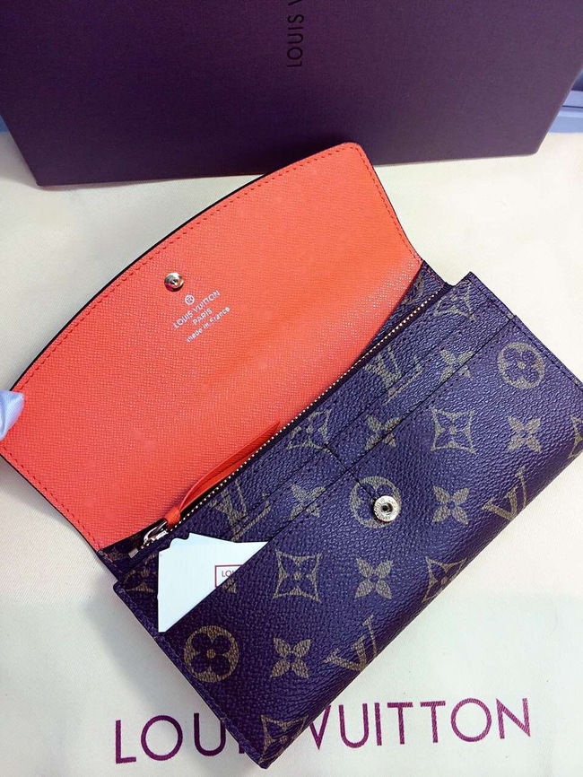 Louis Vuitton Outlet Monogram Canvas Wallet 60136 Orange