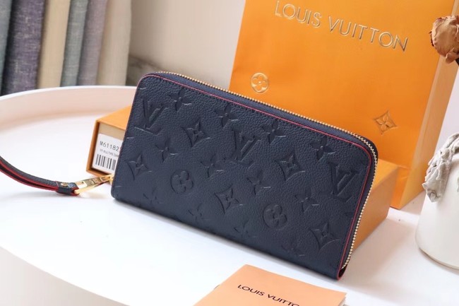 Louis Vuitton Outlet Original Monogram Empreinte Wallet M60571 Navy Blue