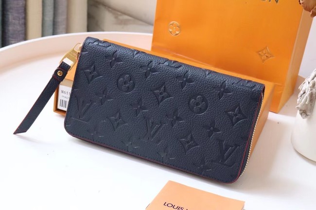 Louis Vuitton Outlet Original Monogram Empreinte Wallet M60571 Navy Blue