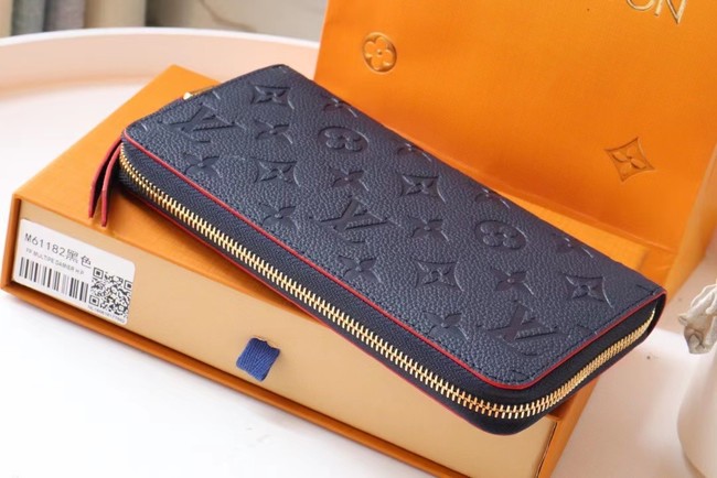 Louis Vuitton Outlet Original Monogram Empreinte Wallet M60571 Navy Blue