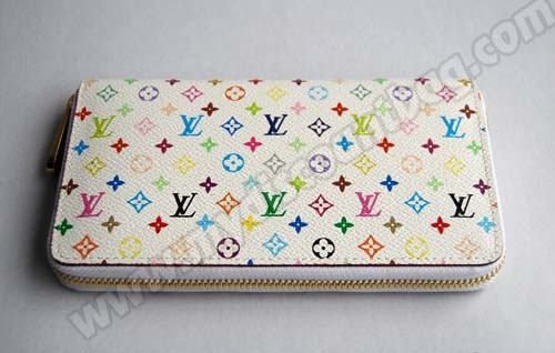 Louis Vuitton Outlet handbag monogram multicolore zippy wallet m60049 (white)