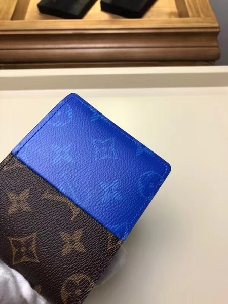 Louis Vuitton Outlet Split Monogram Canvas Wallet M63023 blue