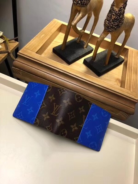 Louis Vuitton Outlet Split Monogram Canvas Wallet M63023 blue