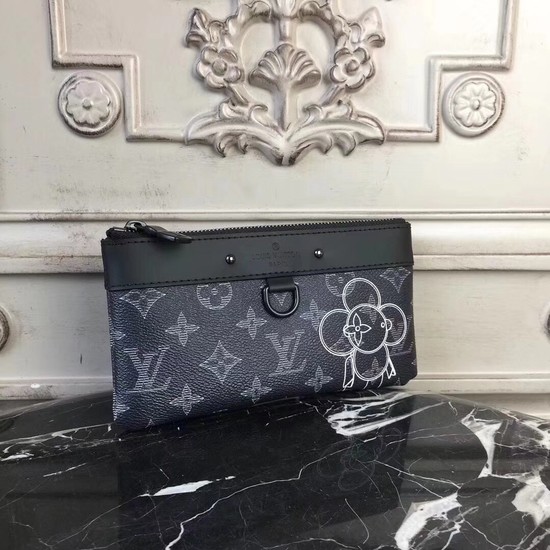 Louis Vuitton Outlet Monogram Canvas ZIPPY Wallet M62897 black