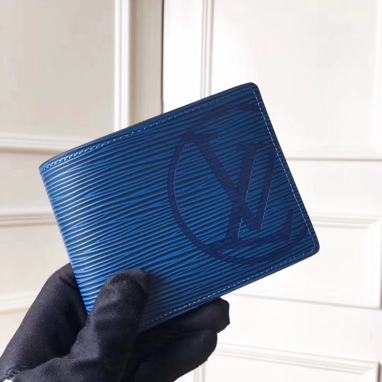 Louis Vuitton Outlet EPI leather Wallet 63514 blue