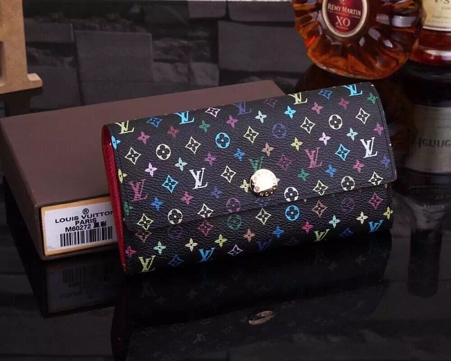 Louis Vuitton Outlet Monogram Multicolore Sarah Wallet 93745 Black