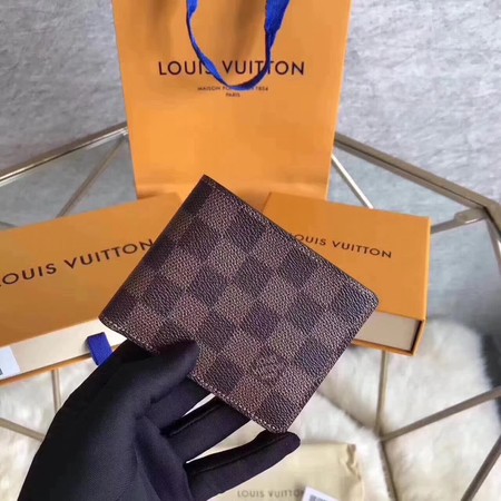 Louis Vuitton Outlet Damier canvas original leather Wallet M60895