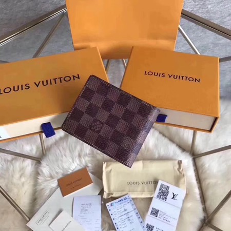 Louis Vuitton Outlet Damier canvas original leather Wallet M60895