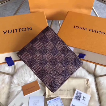 Louis Vuitton Outlet Damier canvas original leather Wallet M60895