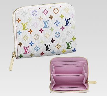 Louis Vuitton Outlet handbag monogram multicolore white zippy coin purse m93741 (litchi lining)