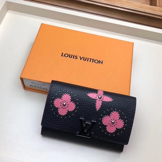 Louis Vuitton Outlet original CAPUCINES WALLET M63222 black