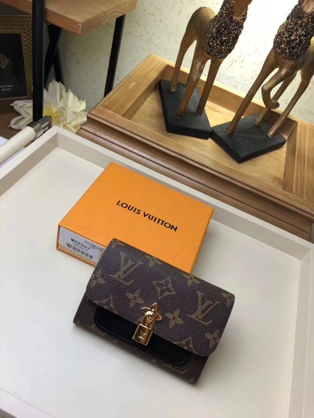 Louis Vuitton Outlet FLOWE Monogram Canvas Wallet 62578 black