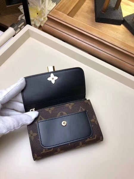 Louis Vuitton Outlet FLOWE Monogram Canvas Wallet 62578 black