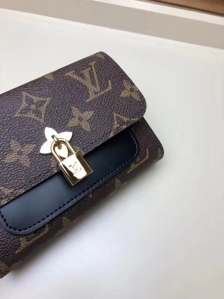 Louis Vuitton Outlet FLOWE Monogram Canvas Wallet 62578 black