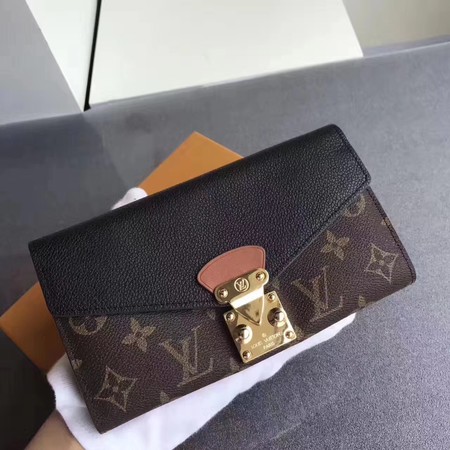 Louis Vuitton Outlet Monogram Canvas Padlock Wallet M58414 black