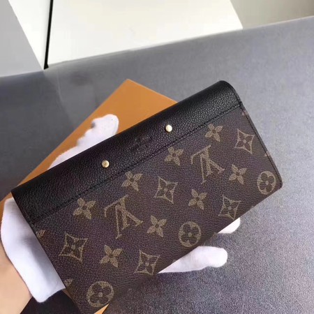 Louis Vuitton Outlet Monogram Canvas Padlock Wallet M58414 black