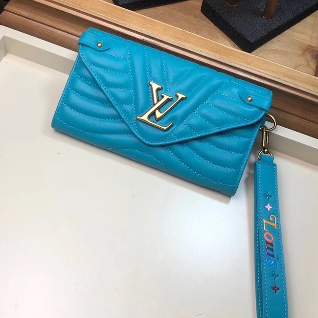 Louis Vuitton Outlet NEW WAVE LONG WALLET M63298 blue