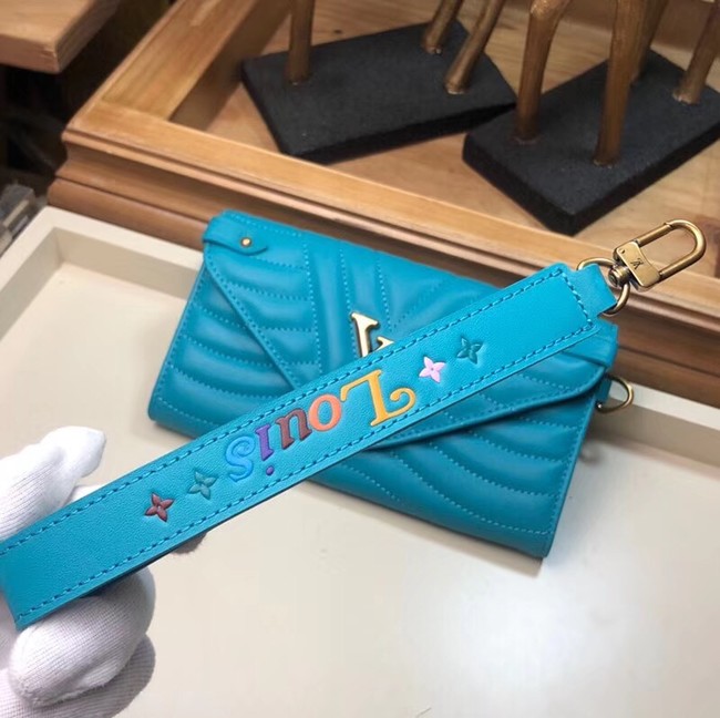 Louis Vuitton Outlet NEW WAVE LONG WALLET M63298 blue