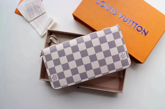 Louis Vuitton Outlet Damier Azur Zippy Wallet 63503 pink