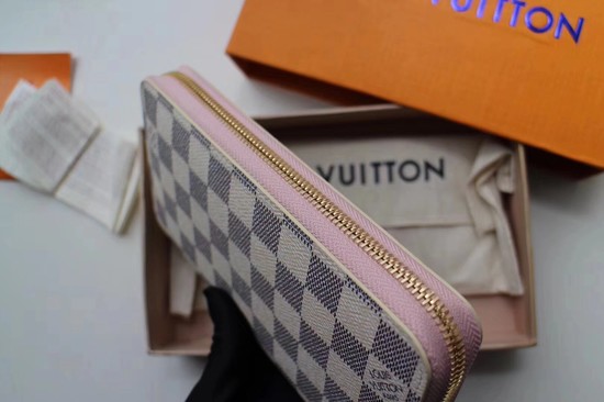 Louis Vuitton Outlet Damier Azur Zippy Wallet 63503 pink