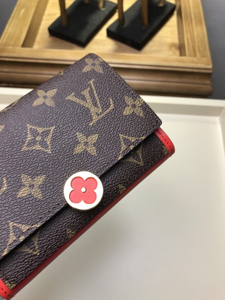 Louis Vuitton Outlet monogram canvas flore wallet 64587 red