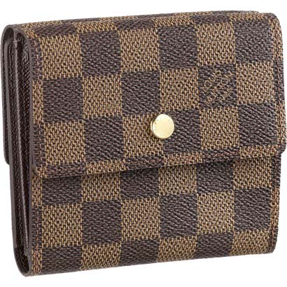 Louis Vuitton Outlet Damier Ebene Canvas Elise Wallet N61654