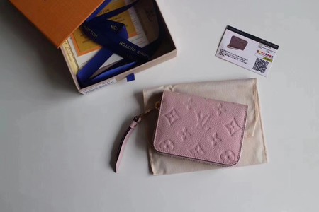 Louis Vuitton Outlet original Monogram Empreinte coin purse Ariane 60574 pink