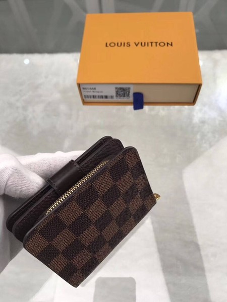 Louis Vuitton Outlet original M61667 Damier Canvas Zipped Compact Wallet