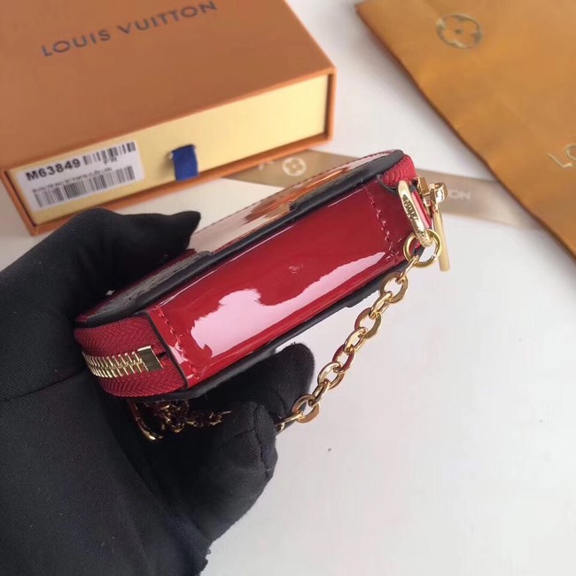 Louis Vuitton Outlet Monogram Vernis original MICRO BOITE CHAPEAU MM63484 red