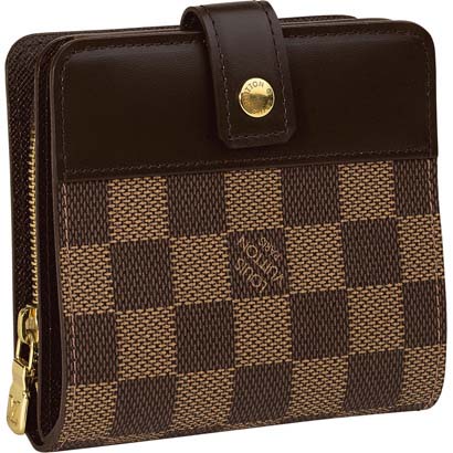 Louis Vuitton Outlet Damier Ebene Canvas Zipped Compact Wallet N61668