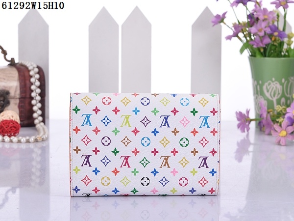 Louis Vuitton Outlet Monogram Multicolore Wallet 61292 White