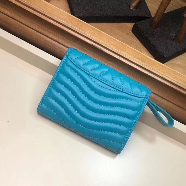 Louis Vuitton Outlet NEW WAVE COMPACT WALLET M63427 blue