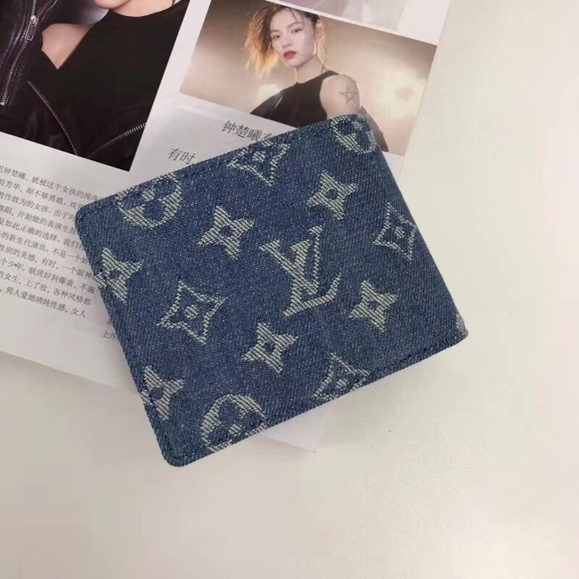 Louis Vuitton Outlet original MULTIPLE WALLET M60895 blue