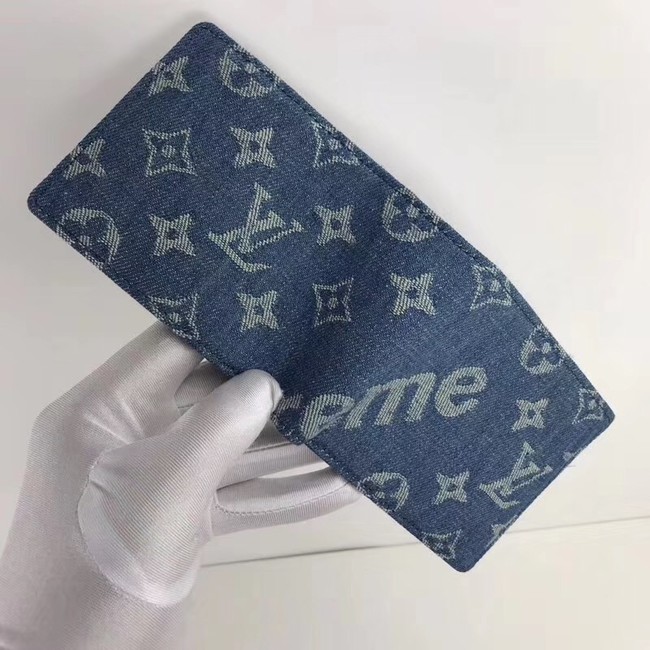 Louis Vuitton Outlet original MULTIPLE WALLET M60895 blue