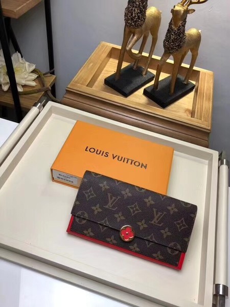 Louis Vuitton Outlet monogram canvas flore wallet 64586 red