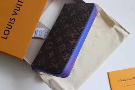 Louis Vuitton Outlet RIBBON Monogram Canvas wallet M60020 blue