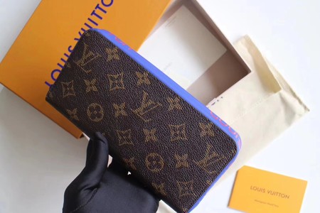 Louis Vuitton Outlet RIBBON Monogram Canvas wallet M60020 blue