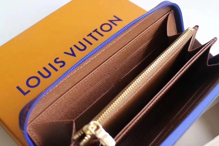 Louis Vuitton Outlet RIBBON Monogram Canvas wallet M60020 blue