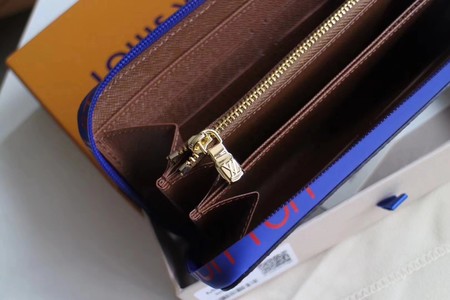 Louis Vuitton Outlet RIBBON Monogram Canvas wallet M60020 blue