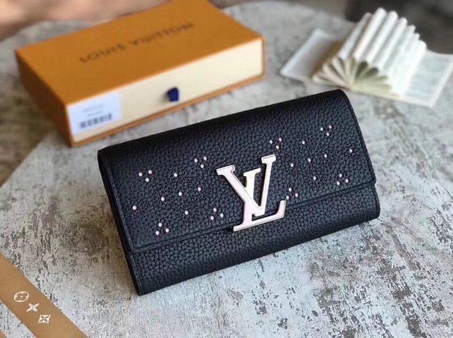 Louis Vuitton Outlet original CAPUCINES WALLET M62556 black