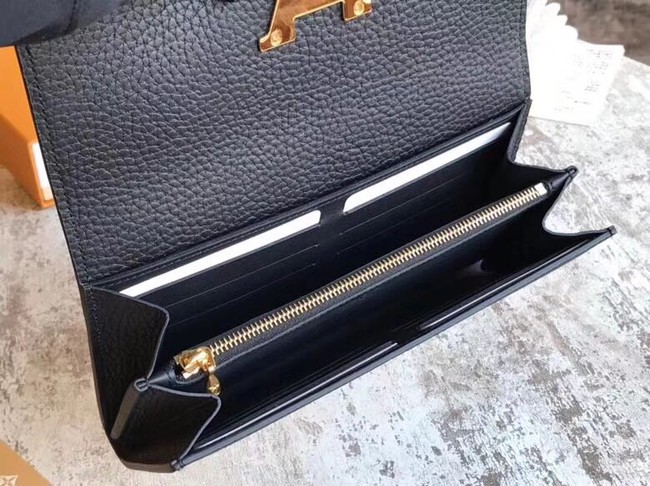 Louis Vuitton Outlet original CAPUCINES WALLET M62556 black