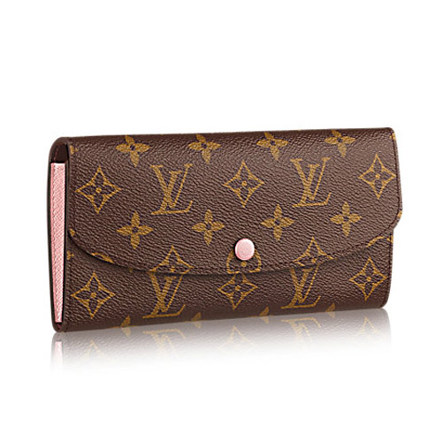 Louis Vuitton Outlet Monogram Canvas Emilie Wallet M61289 Rose Ballerine