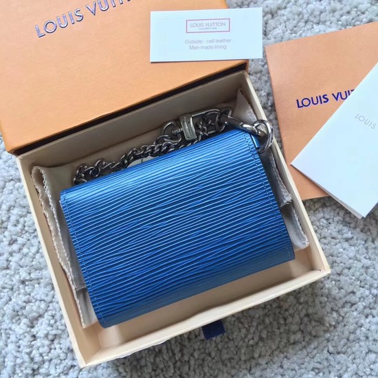 Louis Vuitton Outlet RIVETS CHAIN Wallet 63518 blue