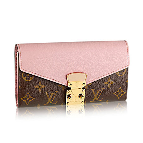 Louis Vuitton Outlet Monogram Canvas Pallas Wallet M61279 Rose Ballerine