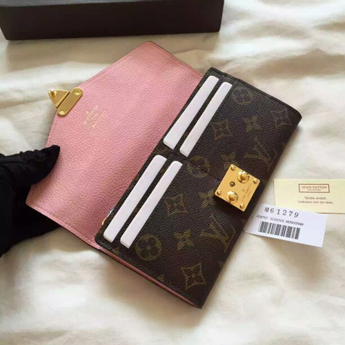 Louis Vuitton Outlet Monogram Canvas Pallas Wallet M61279 Rose Ballerine