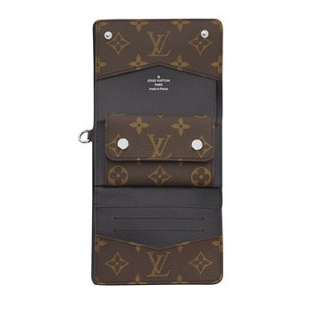 Louis Vuitton Outlet Monogram Macassar Canvas Compact Wallet M60167