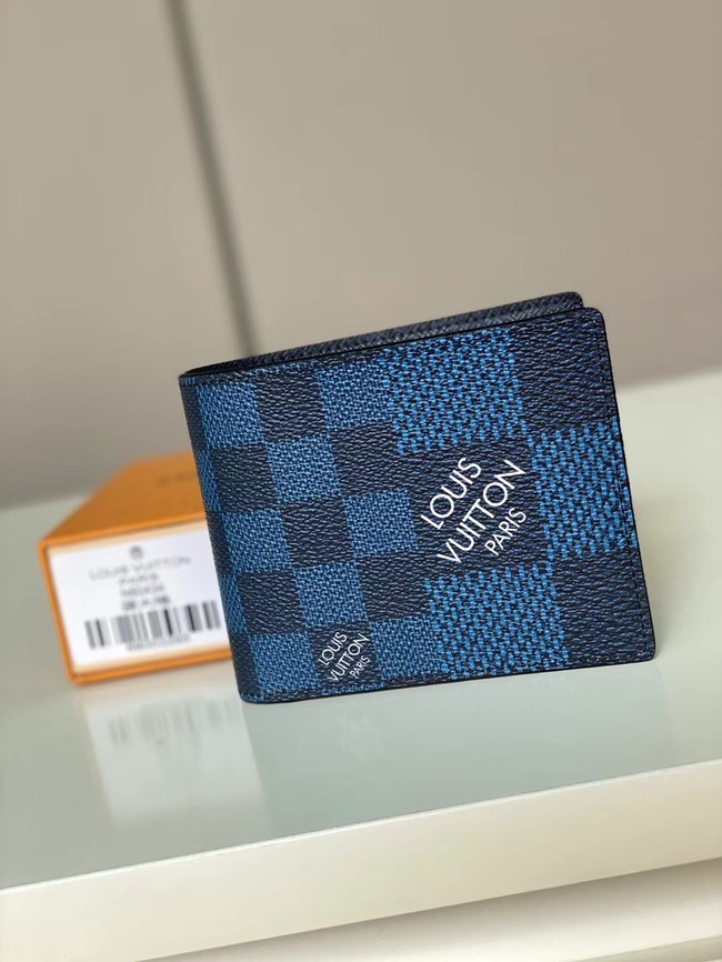 Louis Vuitton Outlet Monogram Canvas Wallet N60434 blue