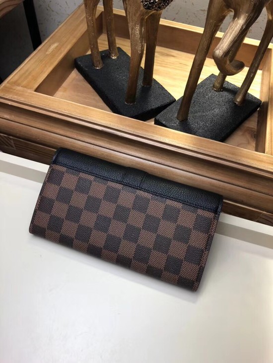 Louis Vuitton Outlet Damier Canvas CLAPTON WALLET N64448 black