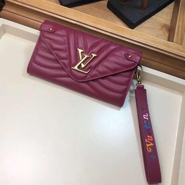 Louis Vuitton Outlet NEW WAVE LONG WALLET M63298 fuchsia