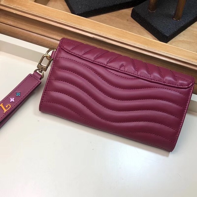 Louis Vuitton Outlet NEW WAVE LONG WALLET M63298 fuchsia